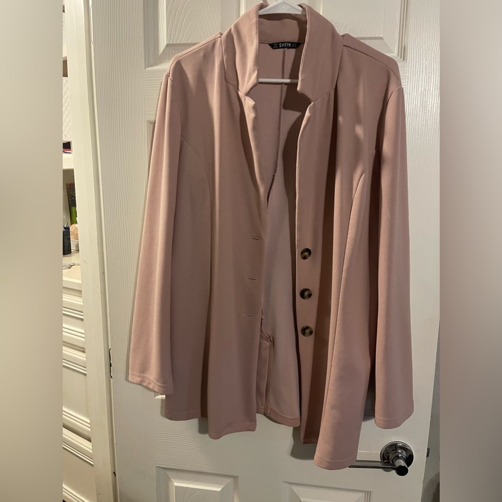 Pink oversized blazer